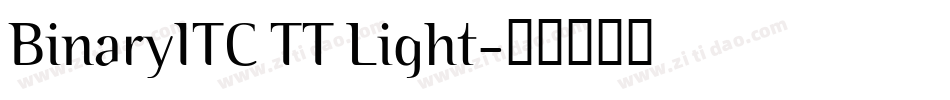 BinaryITC TT Light字体转换